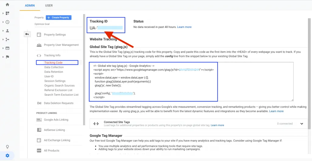 Google Analytics Tracking ID