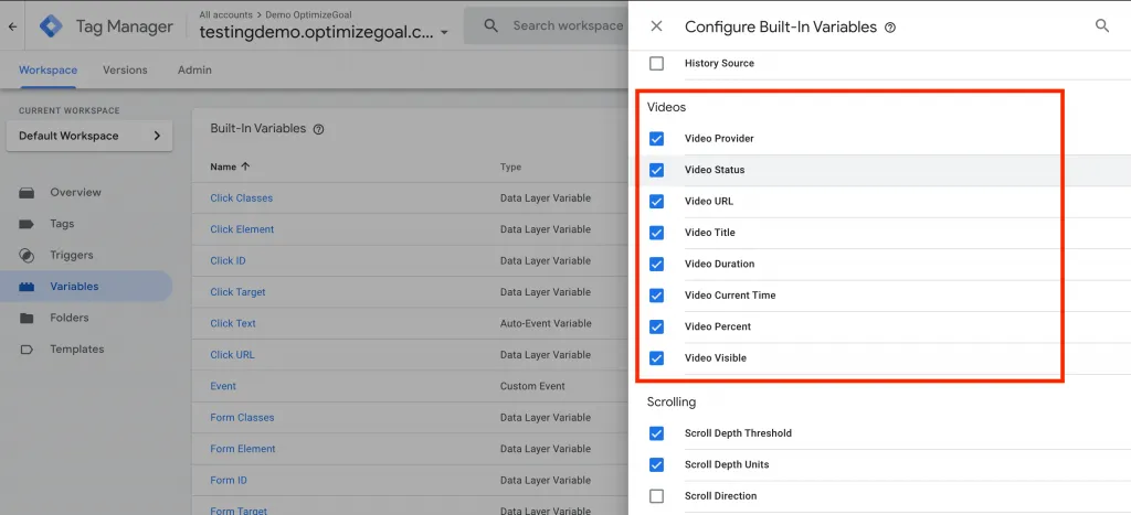 Youtube Video Tracking in GTM 1
