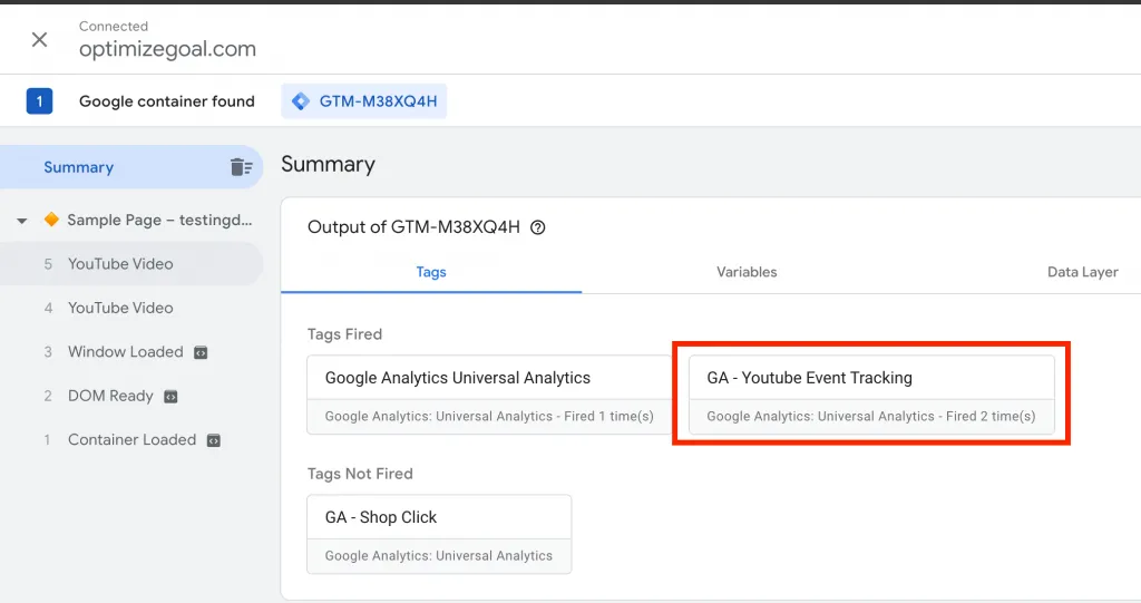 Youtube Video Tracking in GTM 4