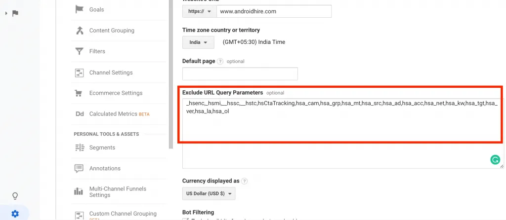 Excluding URL Query Parameter From Google Analytics