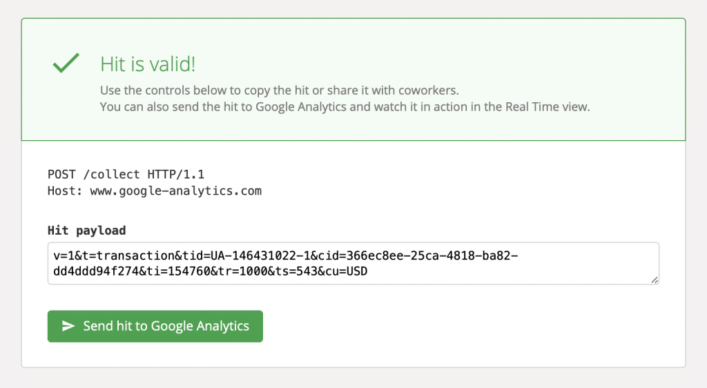 Hit Validate Data