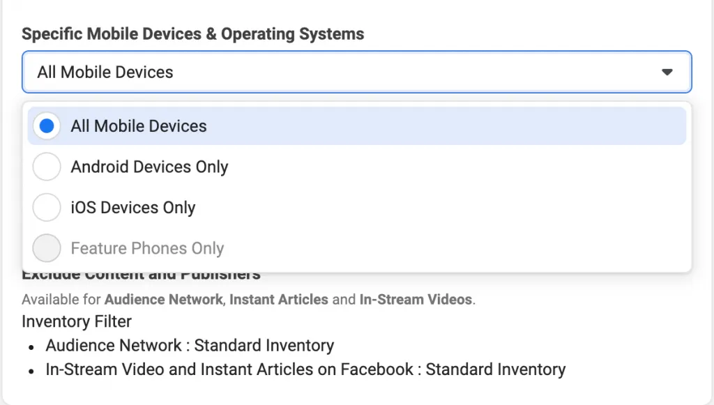 Facebook Mobile Specific Ads 5