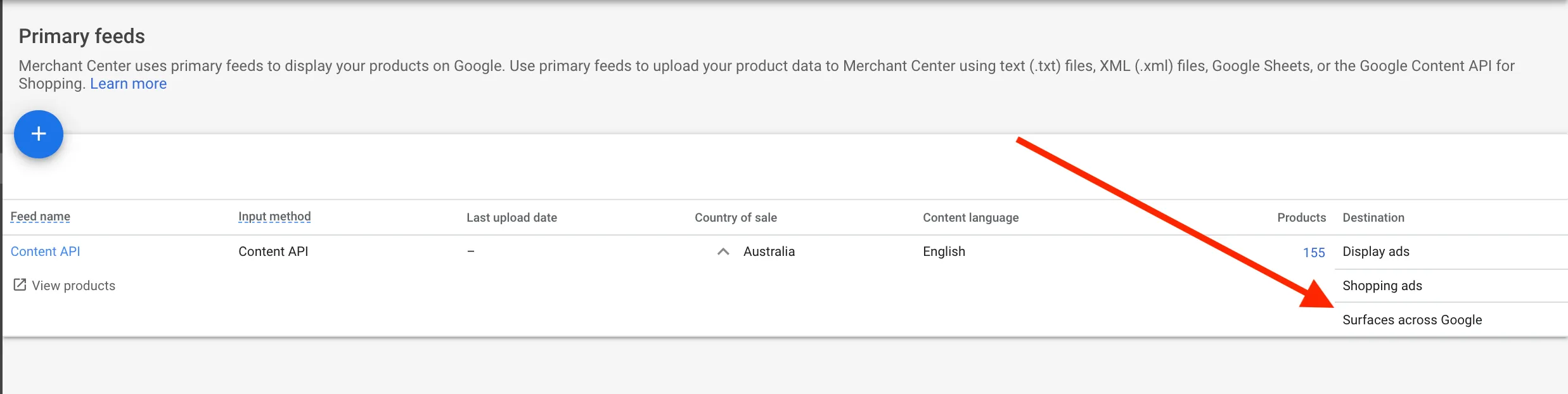 connect shopify to Surfaces Across Google
