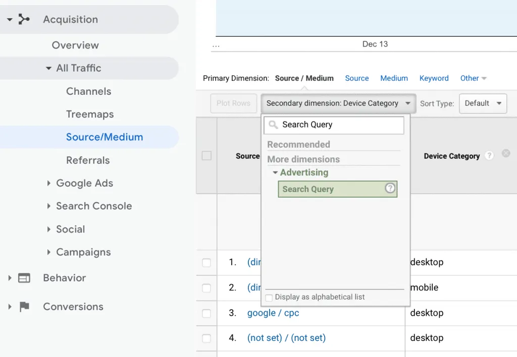 How To View Google Search Terms in Google Analytics 2 View Google Search Terms in Google Analytics 2 1