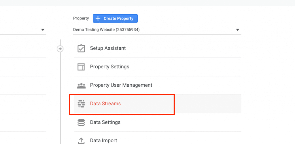 Data Streams in Google analytics 4