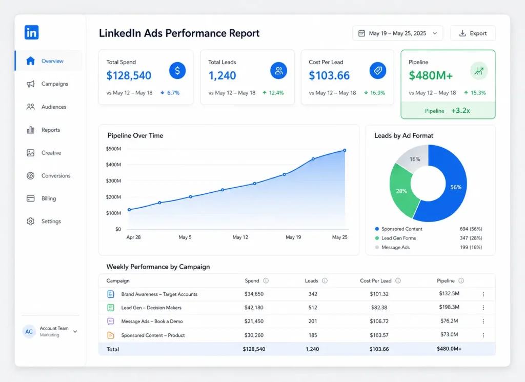 LinkedIn Ads Performance Report